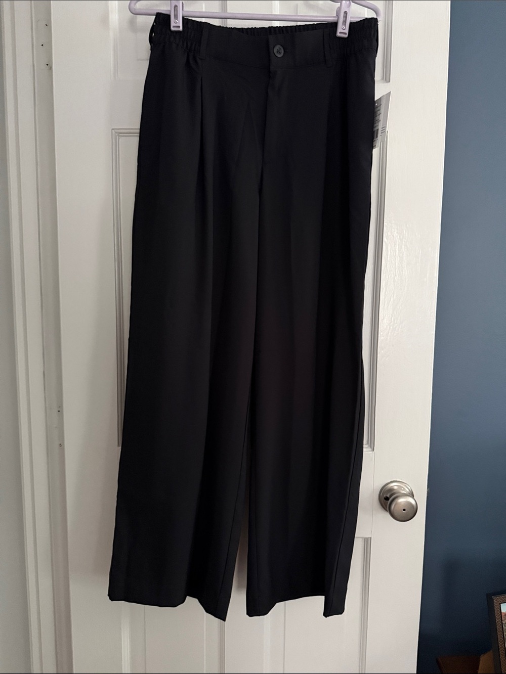 Beyond Yoga Black Wide-Leg Pants with Elastic Waist